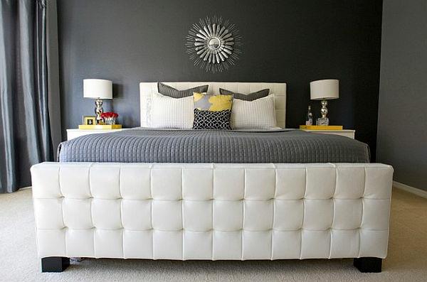 edinstveno oblikovana-rumeno-siva-spalnica
