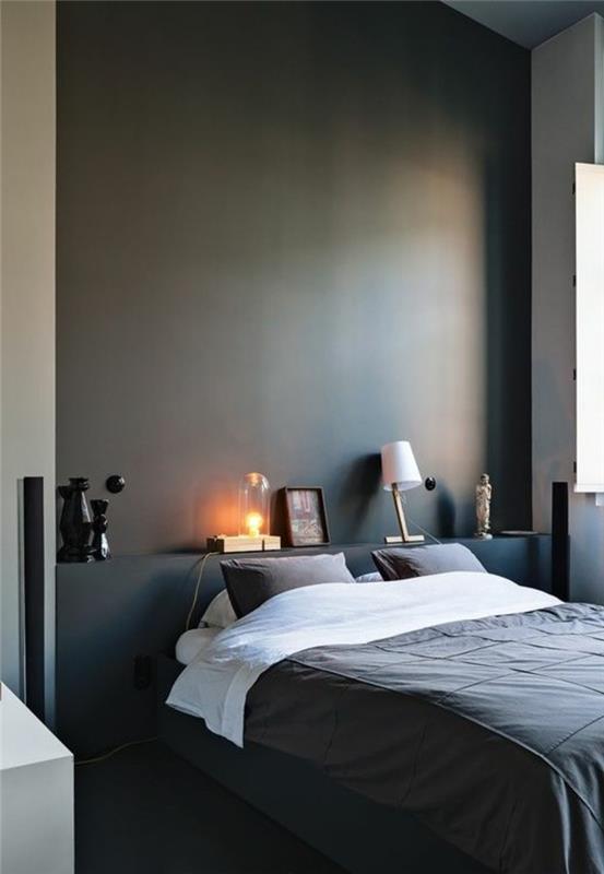 glavna spalnica-barva-glicero-barva-siva-notranjost-sivo-črno-bela