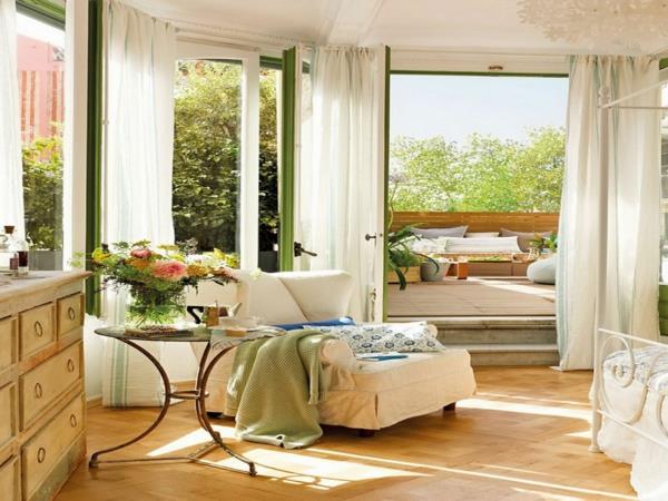 papuoškite savo pavasario kambarį-svetainę-didelį stalą-kėdę