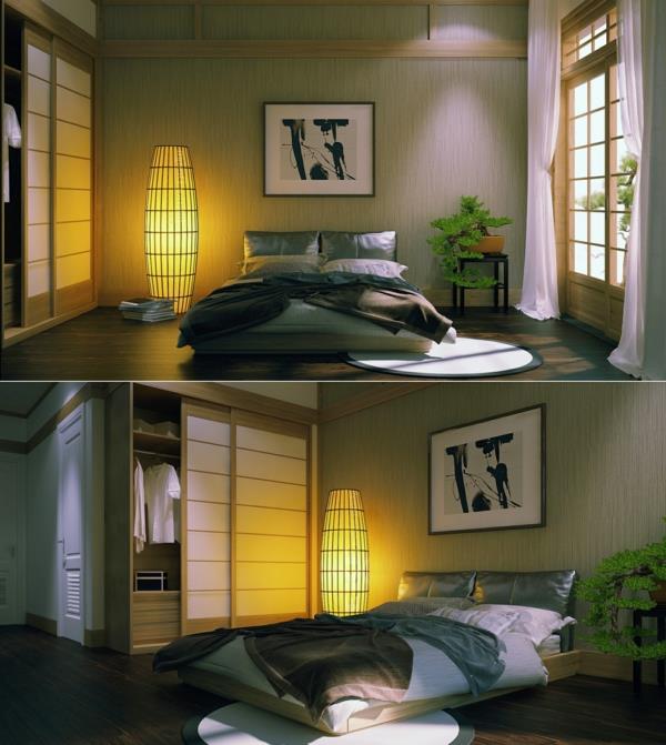 zen-yatak odası-zen-minimalist-yatak odası için dekorasyon