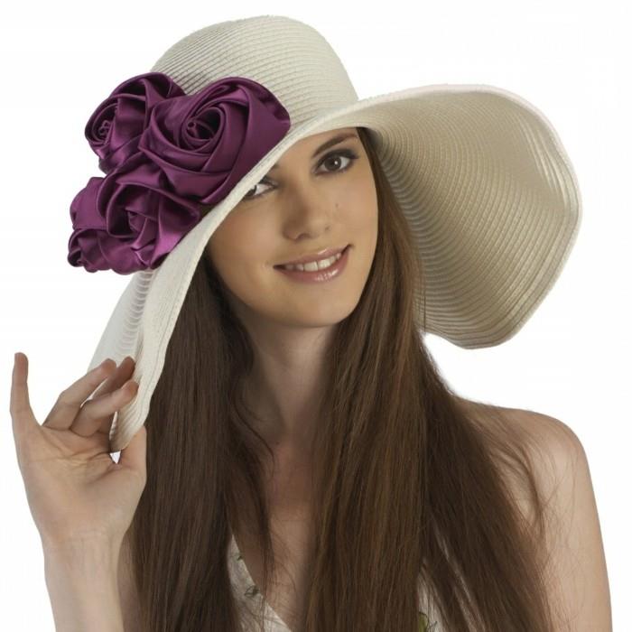 madingos šiaudinės skrybėlės su audiniu pakeisto dydžio gėlėmis