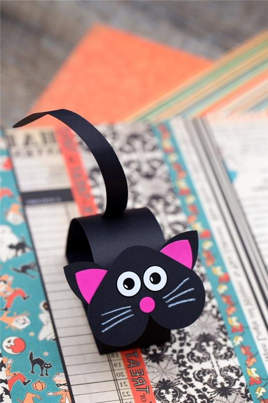 3 yaş çocuk etkinliği, scrapbooking kağıdı küçük kedi modeli, renkli kağıttan hayvan figürü nasıl yapılır