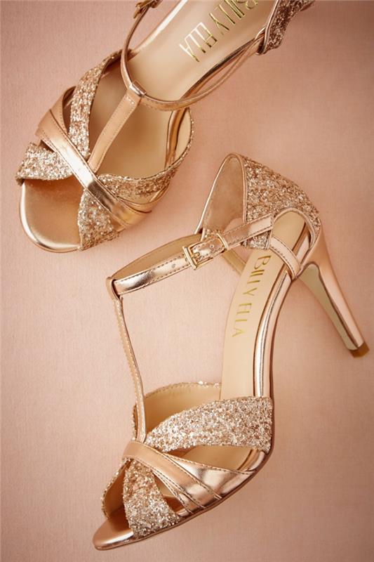 altın düğün ayakkabısı, model tipi latin dans ayakkabıları, düğün pompası, altın rengi yüksek topuklu ayakkabılar, yanardöner malzeme