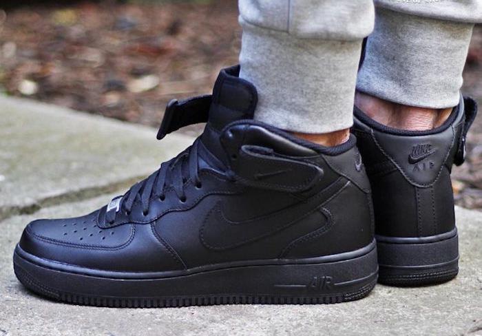 nike air montante kedai air force one black high