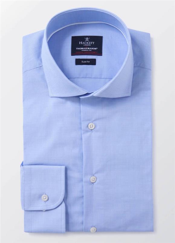thomas mason hackett erkek elbise gömleği mavi lüks markalı erkek gömleği