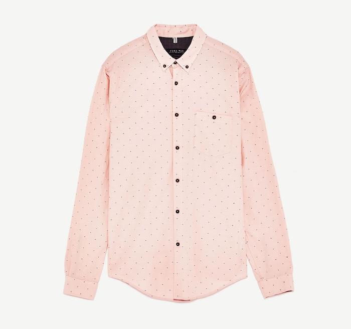 originalna moška srajca roza zara v prodaji