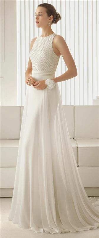 prašmatni vestuvinė suknelė-paprasta-nėriniai-romantiška-rožinė-ant rankų
