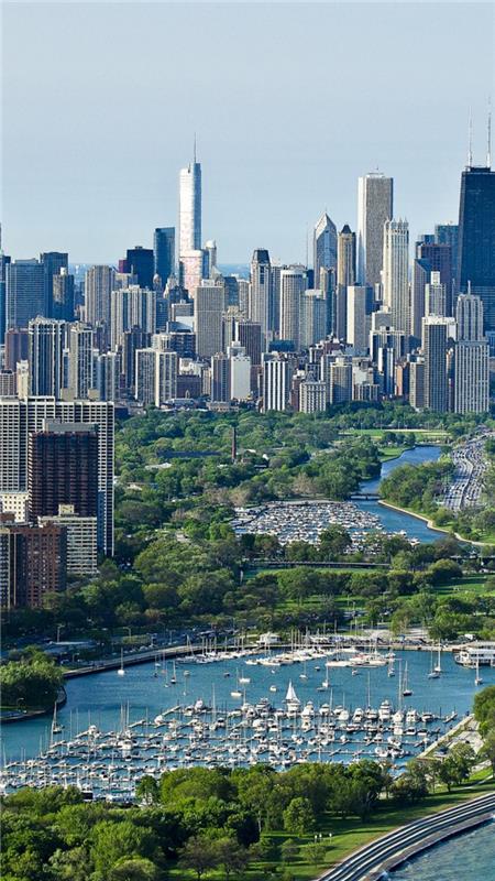 chicago-en-yüksek-gökdelenler-konut-dünyası-chicago-a-nehir-kasaba-tatlı bir park