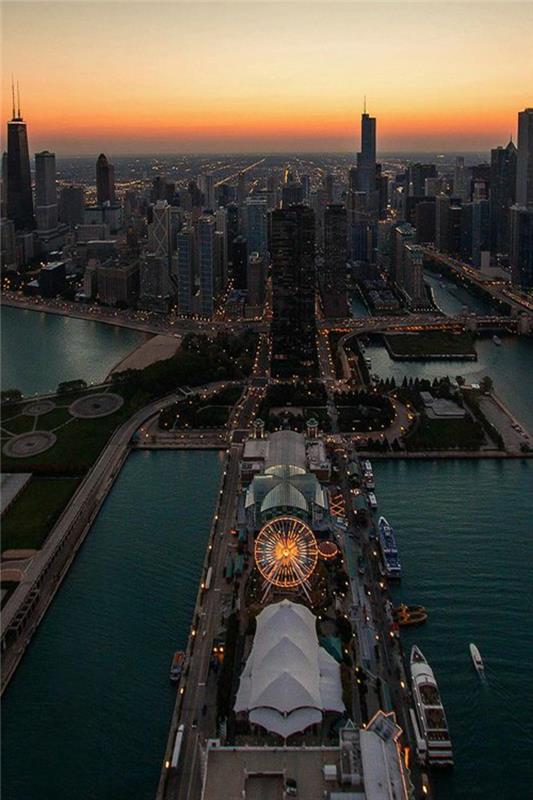 chicago-konut-dünyadaki-en yüksek-gökdelenler-dünya-güzel-dünya-bina-şehre-görüş