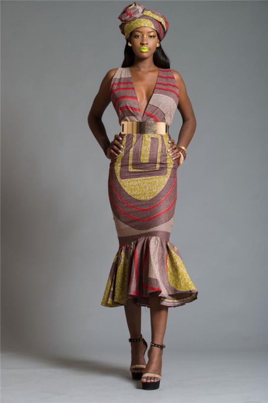 Muhteşem şık Afrika gece elbisesi kadın kıyafeti fikri