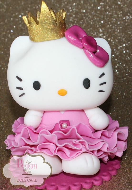 „Hallo Kitty“ gimtadienio tortas „Girl Cake Topper Doll“