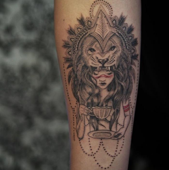 Tribal aslan dövme tasarımı aslan resimleri dövme tribal aslan dövmesi kız savaşçı kız