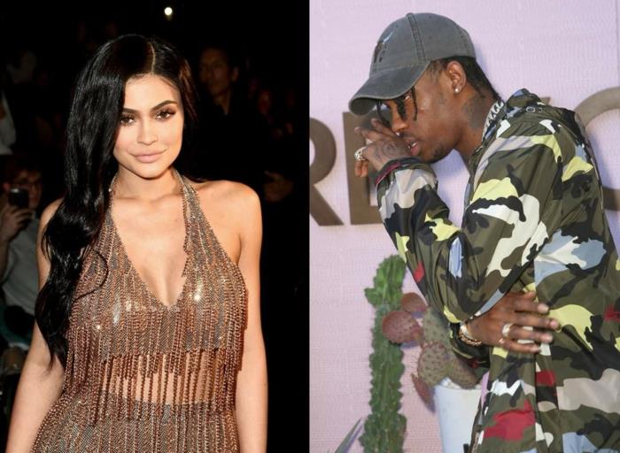 Garsios poros, susikūrusios 2017 m., Kylie Jenner bendrauja su reperiu Travisu Scotu