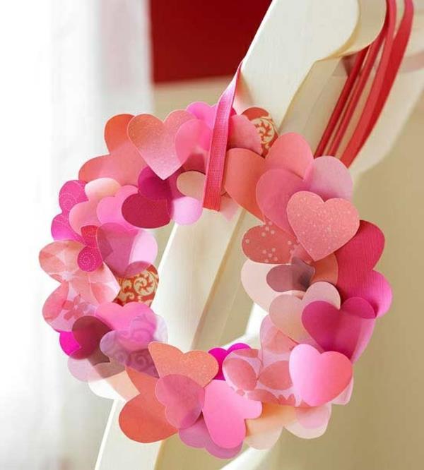 unikalus-popierinis-širdelės-rožinis-namų dekoravimui
