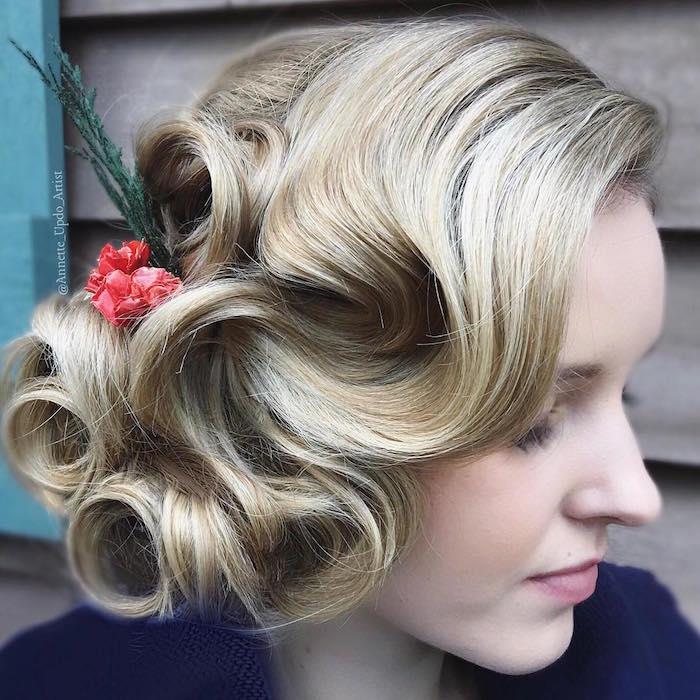 chignon 20. yıl zafer ruloları saç modeli 1920 kadın