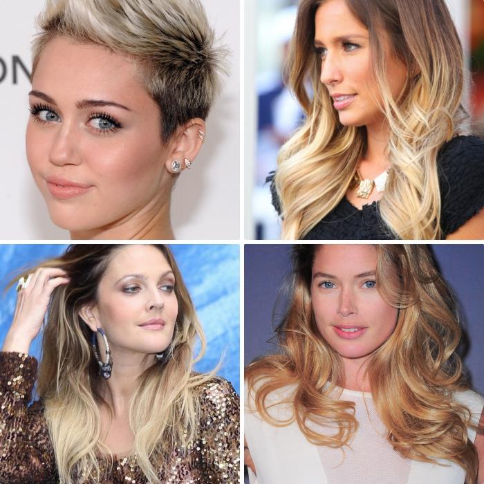primeri slavnih pričesk z senčenjem dolgih ali kratkih las, Miley Cyrus z obritimi lasmi z volumnom na vrhu