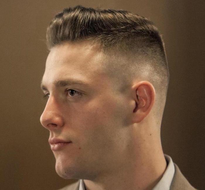 erkek kısa saç modeli, trendy pompadour saç modeli, trendy erkek saç modeli