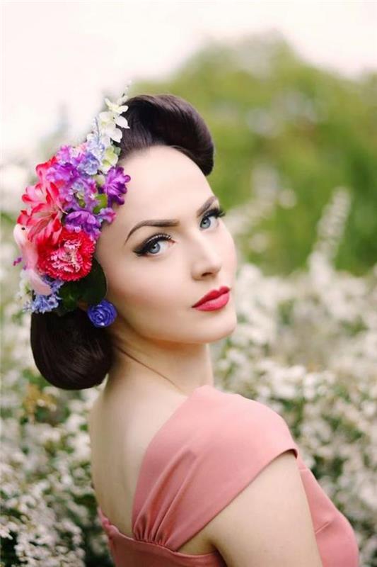 pin-up-saç modelleri-vintage-gelin-saç modelleri
