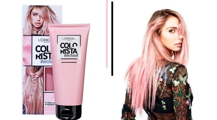 pastelinė rožinė l oreal spalva kaštoniniams arba šviesiems pagrindiniams plaukams, įsivaizduokite, kokį produktą naudoti madingam dažymui