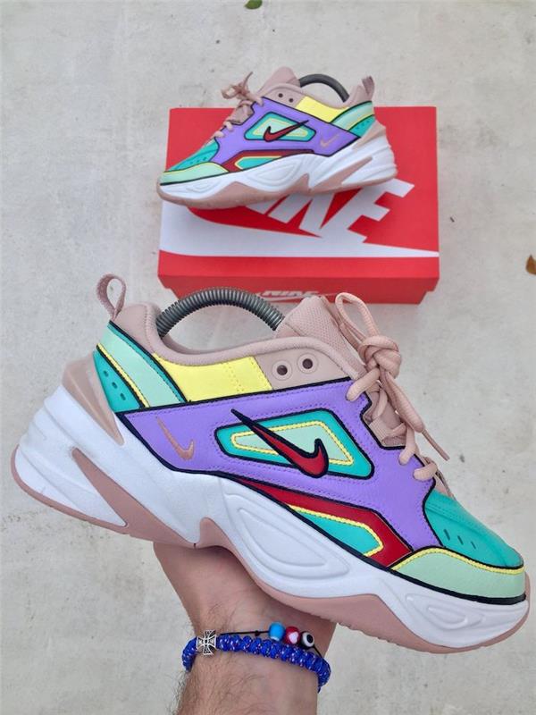 Nike air force en prilagojen, barvit čevelj po meri, ročna dejavnost za ljubitelje DIY