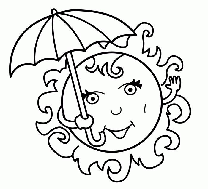 boyama çocuklar için küçük kolay bölüm sanat çizim anaokulu boş görüntü güneş örnekleme gözler gülümseme güneş şemsiyesi çizim yaz