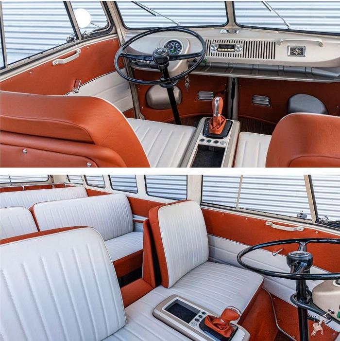 e-Bulli, 1966'dan bir elektrik motoruyla donatılmış eski bir Volkswagen T1 kombi