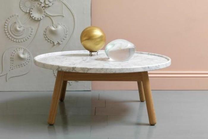 zmagovalna kombinacija lesene in marmorne podlage-ovalne-mize