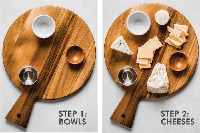 kako korak za korakom sestaviti lesen pladenj s tremi skledami in sirom.jpg