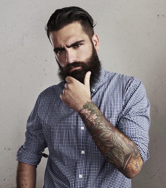 brada modna hipsterska pričeska moški pompadour