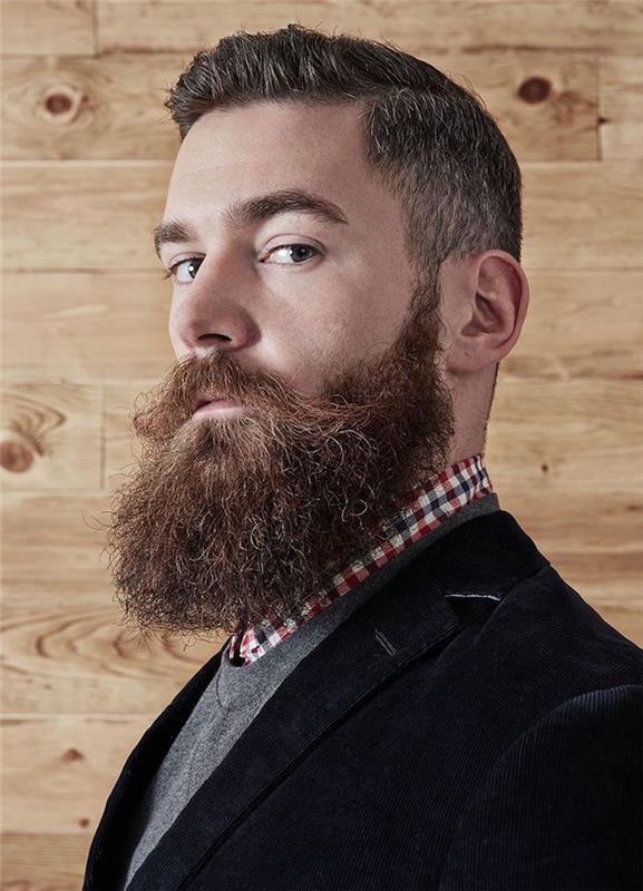 kvadratna brada ideja okrogel obraz brada drvar hipster
