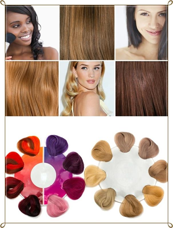 hangi saç rengini seçmeli, saç rengini değiştirme, renk paleti, sarışın kadın, koyu saç, pembe ruj