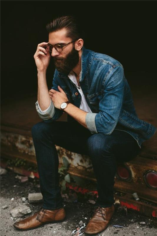 kaip dėvėti marškinius-džinsus-žmogus-imasi idėjų-iš hipsterių