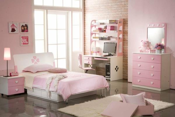 komoda-komoda-mergina-miegamasis-rožinė