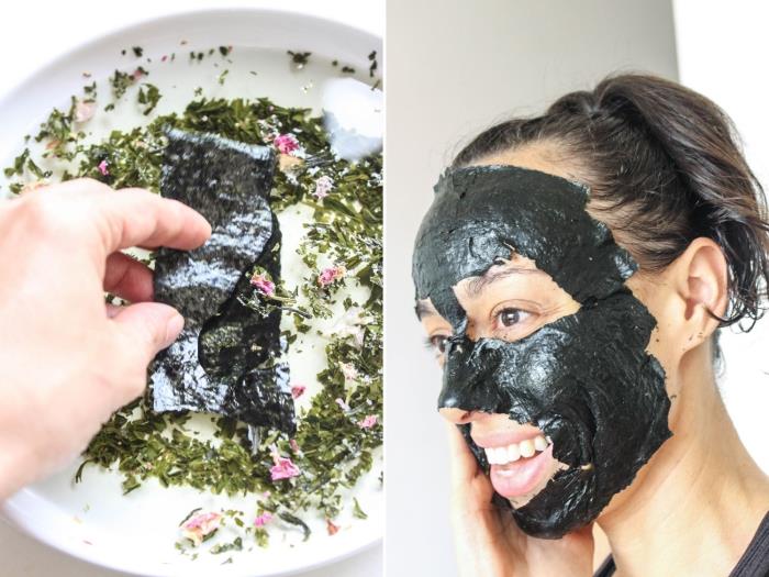 naravna nega obraza proti ogrcev z domačo masko z algami noris in zelišči noris, kako narediti masko za luščenje obraza