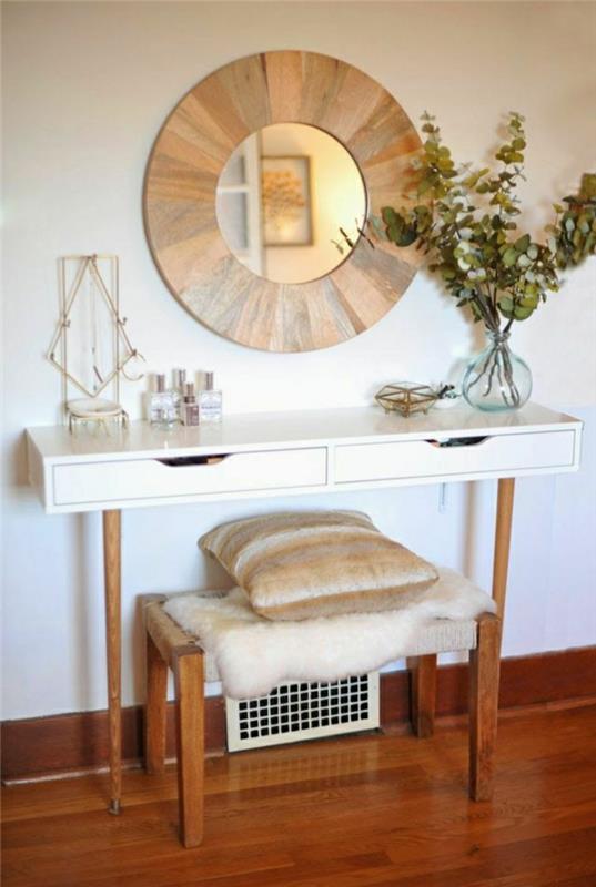konzolni-leseni-vhodni-vhodni-pohištvo-moderna-stenska-dekoracija-ogledalo-nizek stol