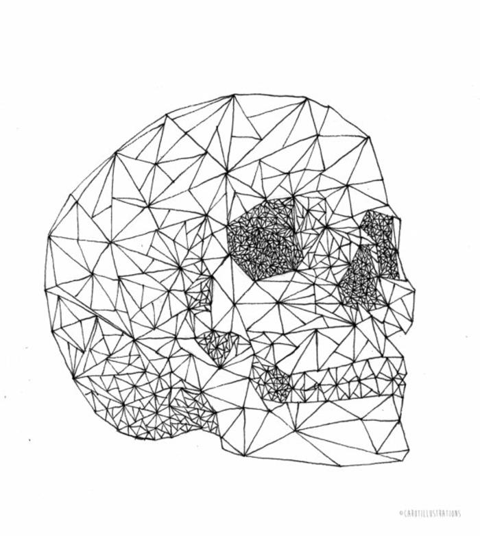 Optinės iliuzijos brėžinys su geometrinių figūrų geometriniu kranu