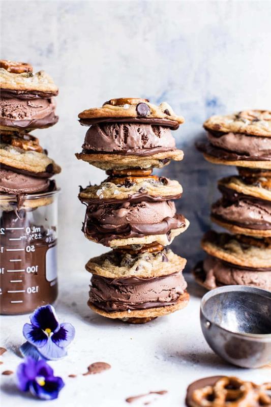 izviren recept za piškote nutella, idealen za poletje, kot so zamrznjeni sendviči z nutello, slane preste in čokoladni sladoled
