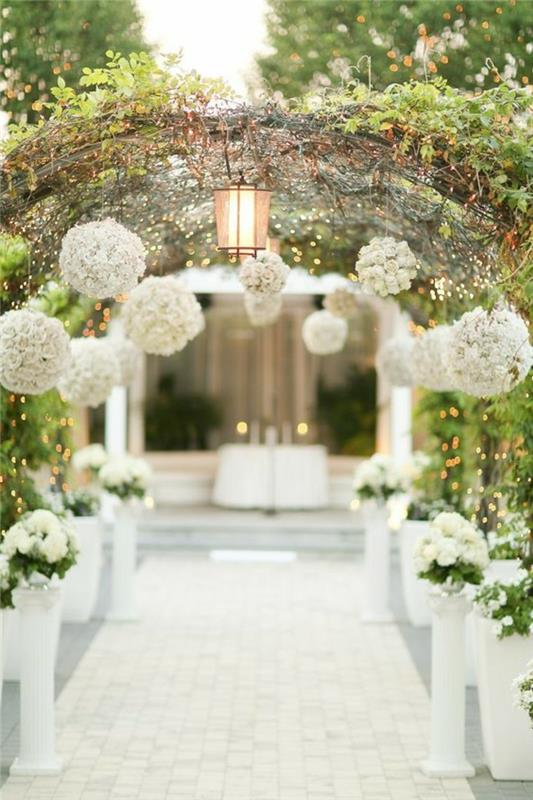 Düğün koridor düğün için düğün çardak için yaratıcı çiçek sanatı çiçek aranjmanları