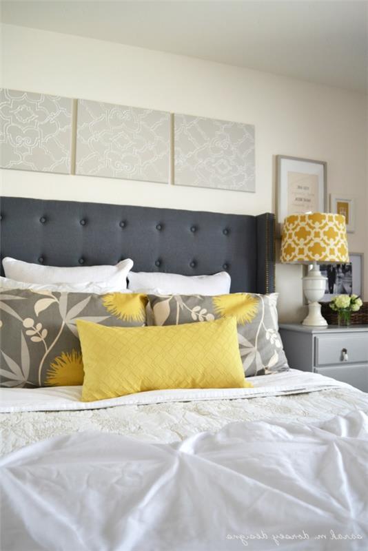 šauni idėja jūsų lovai ir miegamajam geltono retro stiliaus