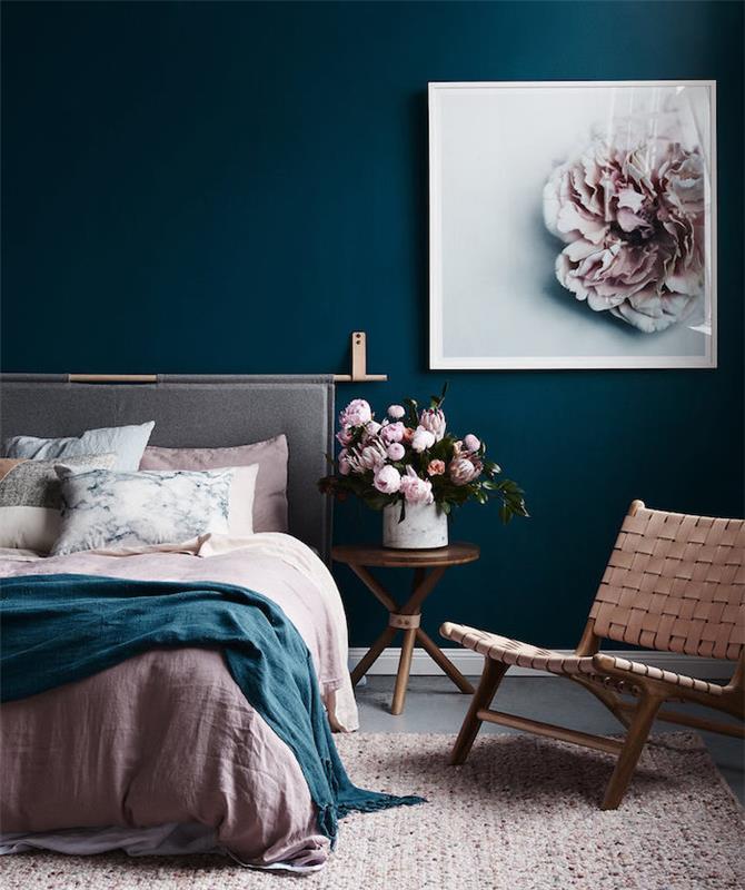 Komple yetişkin yatak odası bohem şık yatak odası dekoru mükemmel aranjman orijinal yetişkin yatak odası mavi ve pembe yatak odası fikirleri