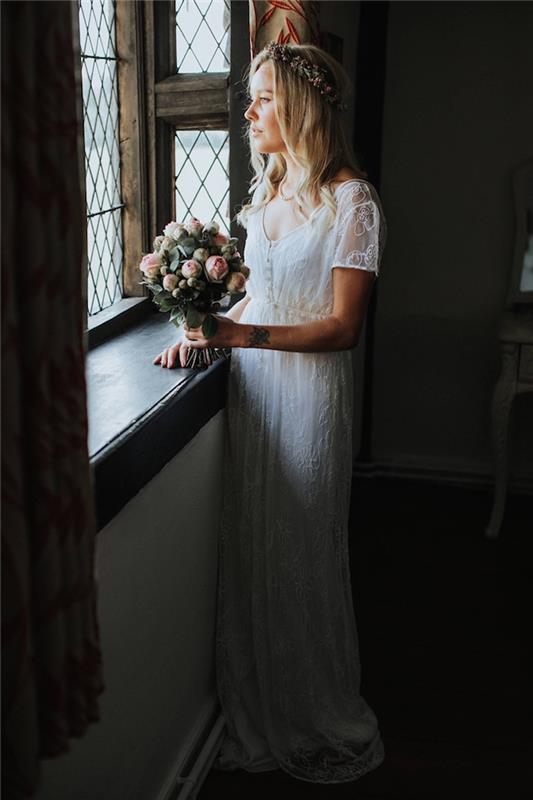 Graži vestuvinė suknelė prabangi vestuvinė suknelė 2018 suknelė gerai jos vestuvėms pasirinkite bohemišką prašmatnų stilių