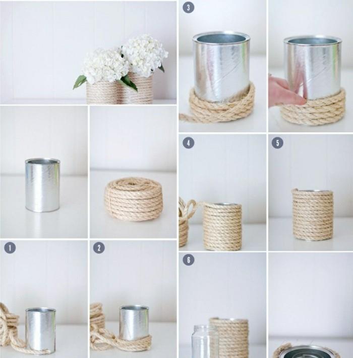 pamoka, kaip pasigaminti originalią vazą iš paprastų medžiagų, veiksmai, kurių reikia imtis norint skardinę paversti gėlių vazonu
