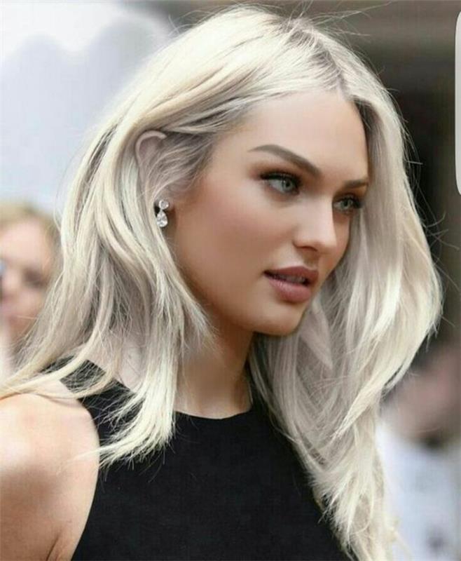 vidutinio ilgio plaukų-blondinės-platinos spalvos