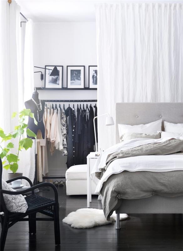 siva-barva-spalnica za odrasle-v-sivi-design-cool-moderno-garderobi