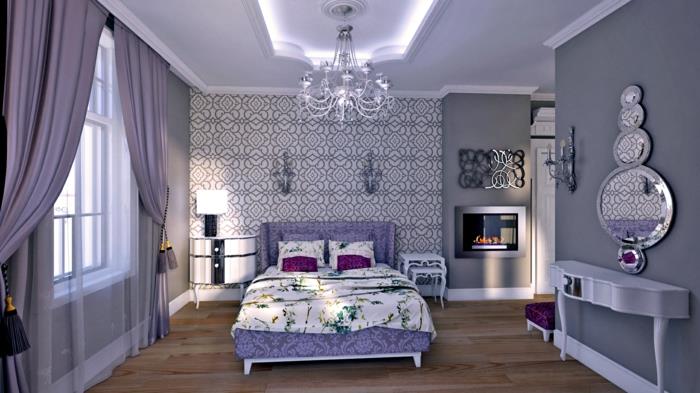 erik rengi yatak odası dekoru zen yatak odası mor boya renkleri