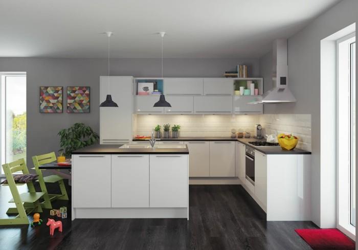 gri-mutfak-boya-renk-beyaz-mutfak-mobilya-siyah-iş-üst-duvar-dekorasyon-ilginç