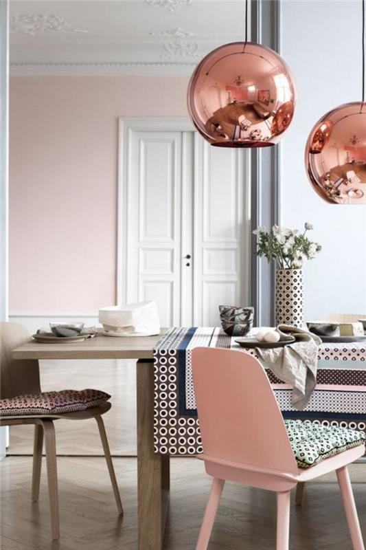 pudra-pembe-renk-güzel-sandalye-pembe-lamba-bakır