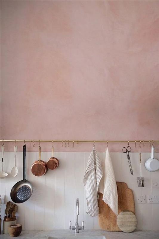 renk-toz-pembe-mutfak-duvar-dekorasyon-soluk-pembe