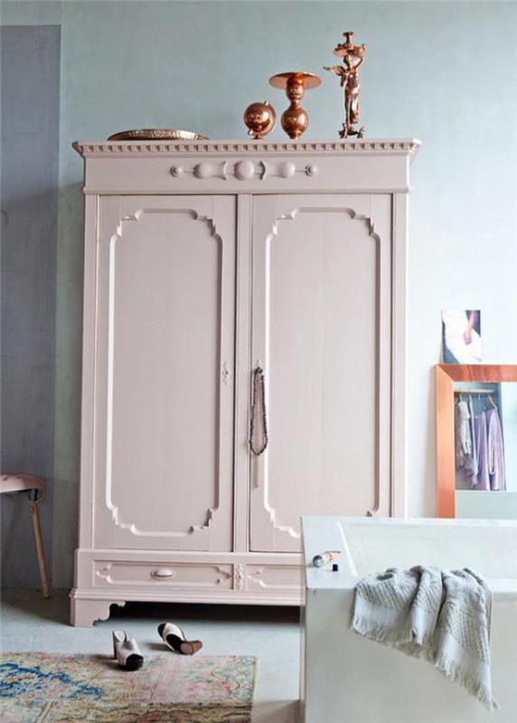 pudra-pembe-renk-vintage-gardırop-oda-dekorasyonu