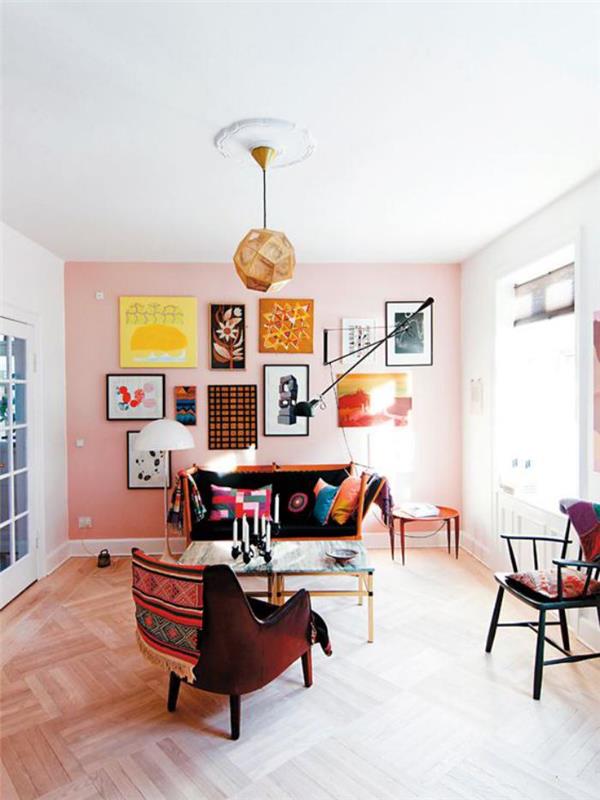 toz-pembe-renk-birkaç-resim-duvar-pembe